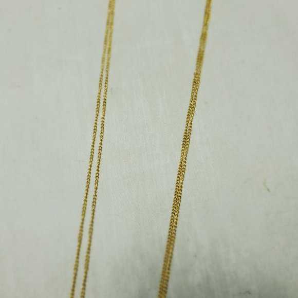 Macy's red leather tassel necklace with gold chain and rhinestones - Picture 12 of 13